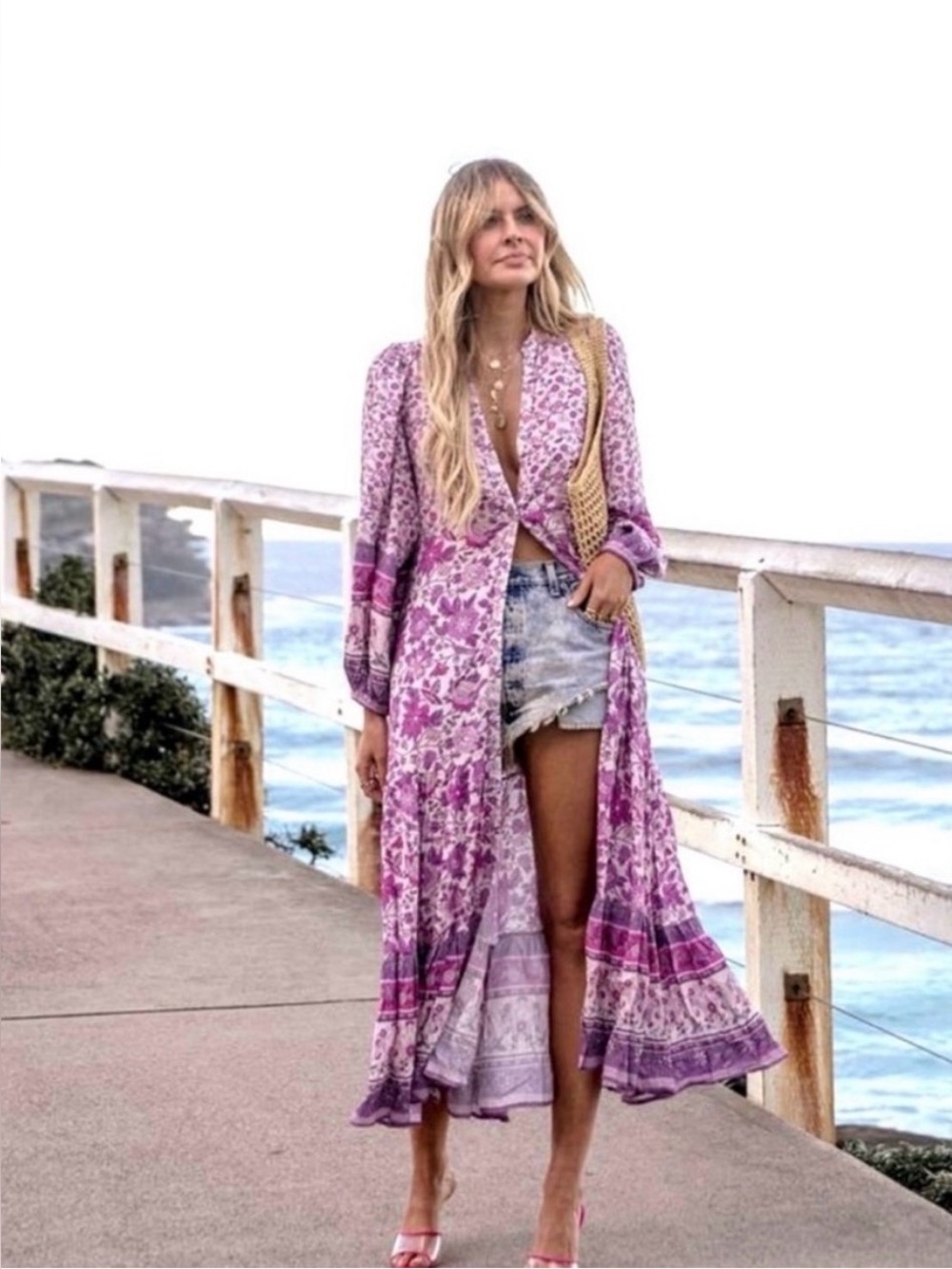 Spell & The Gypsy Spell Mossy Button Through Gown, Size M, Boho Wedding Guest